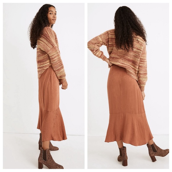 Madewell Rust Midi Skirt - Picture 2 of 13